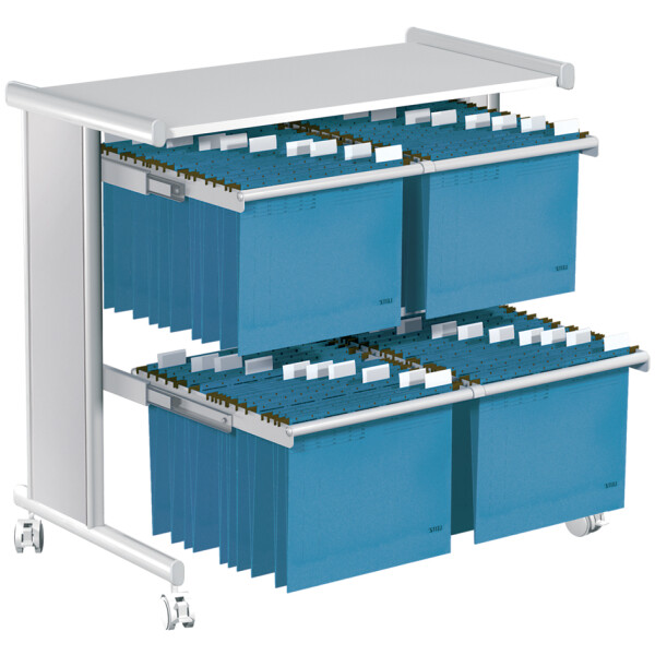 kerkmann Doppel-Hängemappen-Wagen Pragma, zweireihig, buche