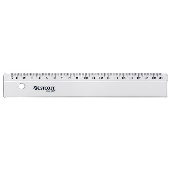 WESTCOTT Flachlineal, aus Kunststoff, Länge: 150 mm
