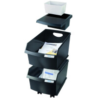 HAN Papierkorb LOGO-DRIVE, Polystyrol, 25 Liter, lichtgrau