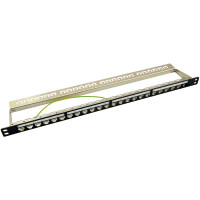 LogiLink Modular Patch Panel Kat.6A, 24 Port, lichtgrau