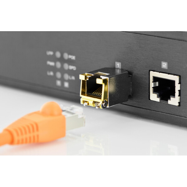 DIGITUS Mini Gbic Transreceiver Modul, SFP, RJ45, 100 m