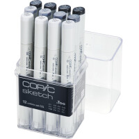 COPIC Marker sketch, 12er Set "Grautöne CG"