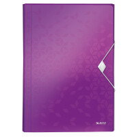 LEITZ Fächermappe WOW, A4, PP, 6 Fächer, violett