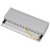 LogiLink Desktop Patch Panel Kat. 6A, 12-Ports, schwarz