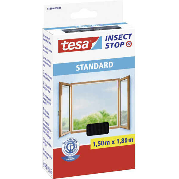 tesa Fliegengitter STANDARD f&uuml;r Fenster, 1,50 m x 1,80 m