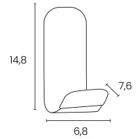 UNiLUX Garderobenhaken "STEELY", magnetisch,...