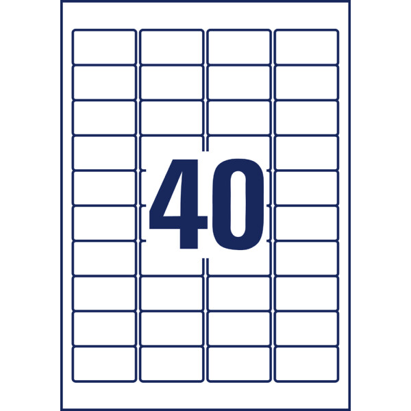 AVERY Zweckform Kraftkleber-Etiketten, 63,5 x 33,9 mm, weiß