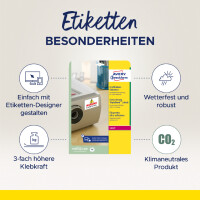 AVERY Zweckform Kraftkleber-Etiketten, 63,5 x 33,9 mm, weiß