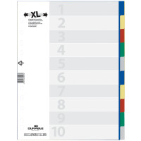 DURABLE Kunststoff-Register, A4, PP, 10-teilig,...