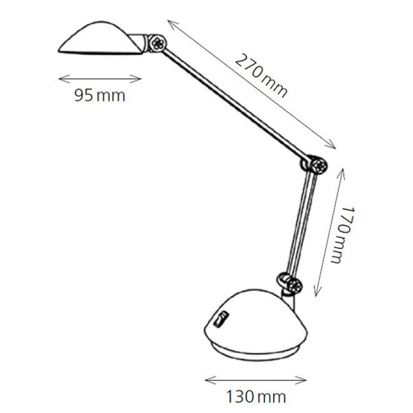 Hansa LED-Tischleuchte Space, silber satiniert