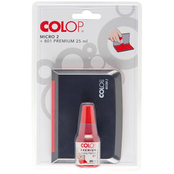 COLOP Kombibox Stempelkissen + Stempelfarbe, rot