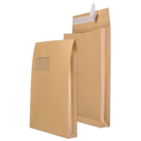 MAILmedia Faltenversandtasche C4, mit Fenster, weiß