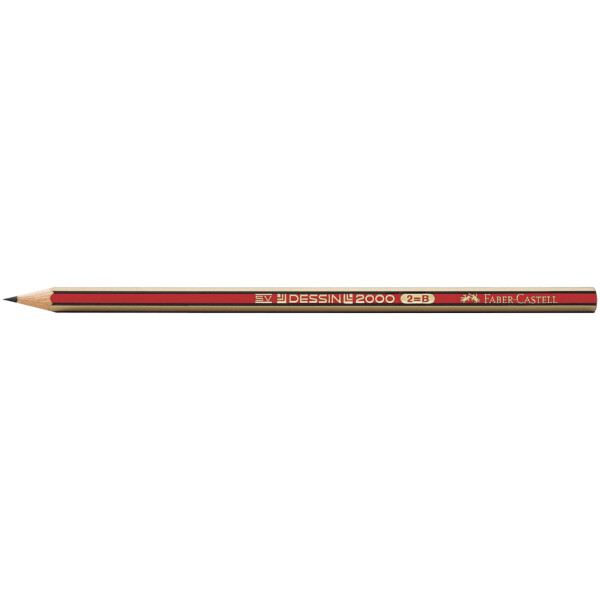 FABER-CASTELL Bleistift DESSIN 2000, H&auml;rtegrad: HB