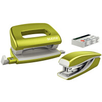 LEITZ Heftgerät- & Locher-Set Mini Nexxt WOW, gelb