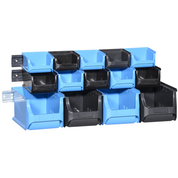 allit Sichtlagerkasten-Set ProfiPlus 1+2+3 17, blau schwarz
