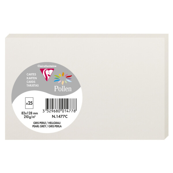 Pollen by Clairefontaine Briefkarte 82 x 128 mm, perlmutt-