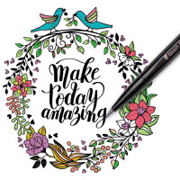 PentelArts Faserschreiber Brush Sign Pen SES 15, pfingstrose