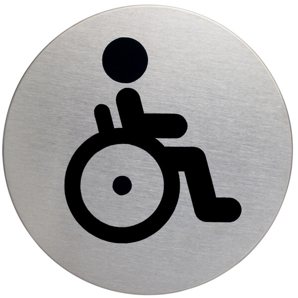 DURABLE Piktogramm "Behinderten-WC", Durchmesser: 83 mm
