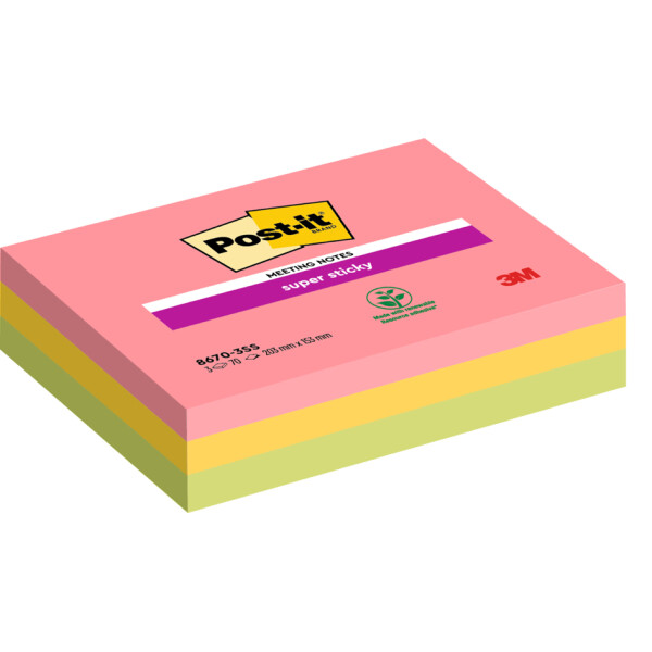 Post-it Haftnotizen super sticky Meeting Notes, 152 x 101 mm