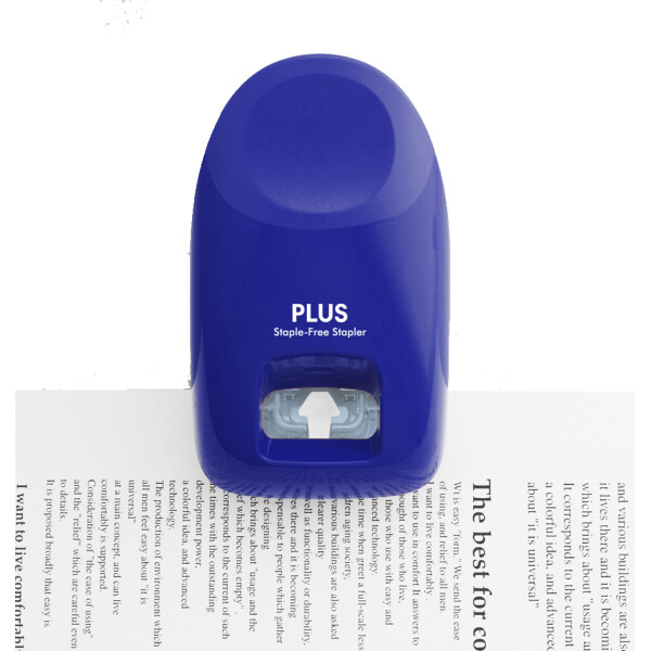 PLUS JAPAN Heftger&auml;t SL-112A klammerlos, blau