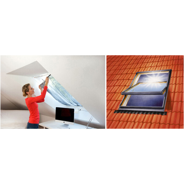 tesa Fliegengitter mit Sonnenschutz f&uuml;r Dachfenster