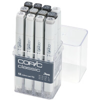 COPIC Marker classic, 12er Grau Set "TG", Toner...