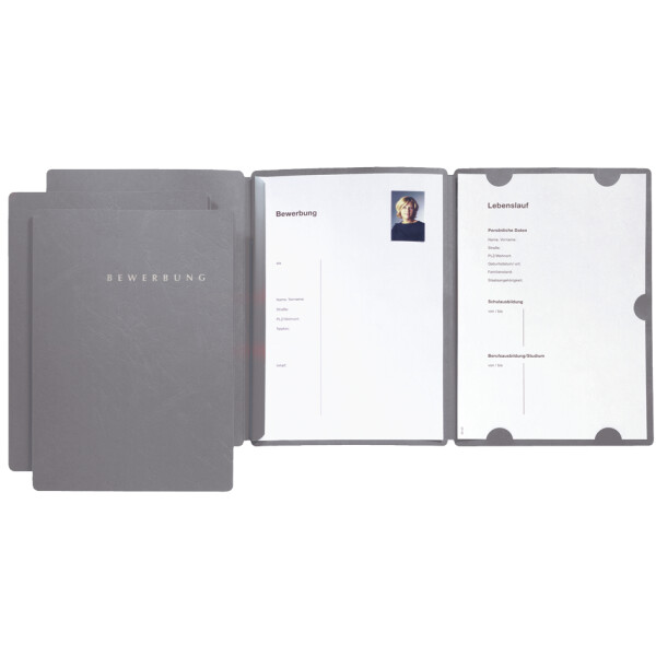 PAGNA Bewerbungsmappe "Select", DIN A4, aus Karton, schwarz