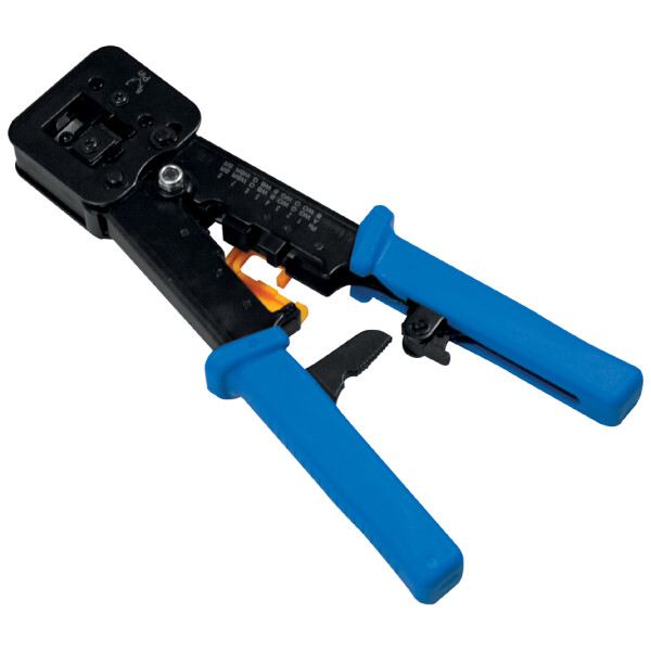 LogiLink Crimpzange mit Abschneidevorrichtung, blau gelb