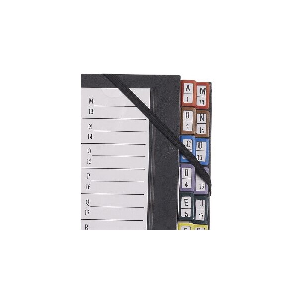 extendos Pultordner 48.24, 24 F&auml;cher, mit Eckspannergummi