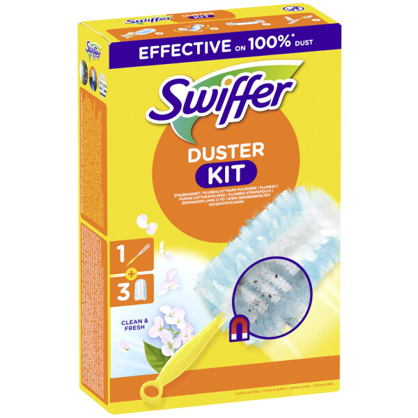 Swiffer Staubmagnet Starter-Set, 1 Handgriff + 3 Tücher