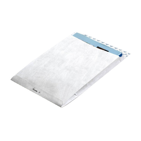 Tyvek Faltentasche B4, 55 g qm, ohne Fenster, weiß