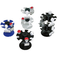 WEDO Stempelträger 6-fach, rund, schwarz