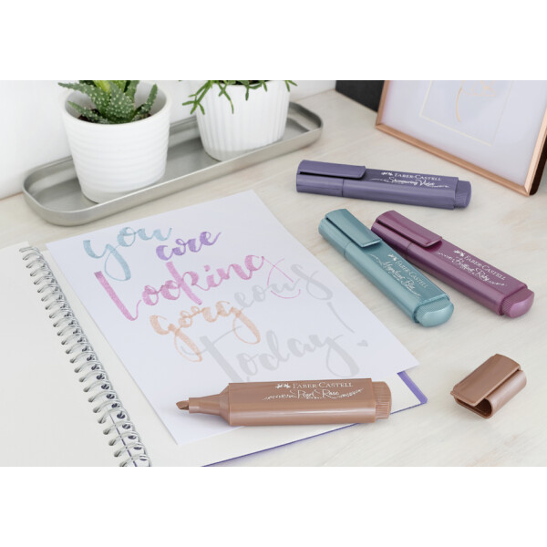 FABER-CASTELL Textmarker TEXTLINER 46 METALLIC, rosé