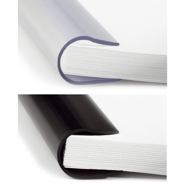 DURABLE Klemmschiene, DIN A4, Füllhöhe: 6-9 mm, schwarz