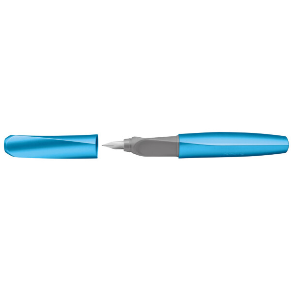 Pelikan Twist Füllhalter Frosted Blue, blau-metallic