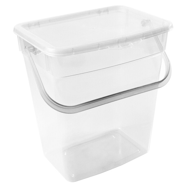 plast team Waschmittelbox, 6 Liter, grau-transparent