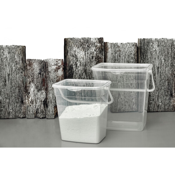 plast team Waschmittelbox, 6 Liter, grau-transparent
