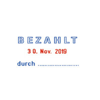 trodat Datumstempel Professional 4.0 5440 L, blau rot