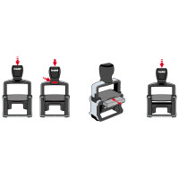 trodat Datumstempel Professional 4.0 5430L, blau rot