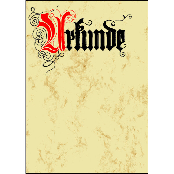 sigel Design-Papier, DIN A4, Motiv "Urkunde Calligraphie"