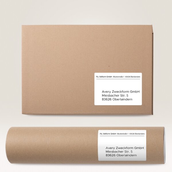 AVERY Zweckform Inkjet Versand-Etiketten, 99,1 x 57 mm, wei&szlig;