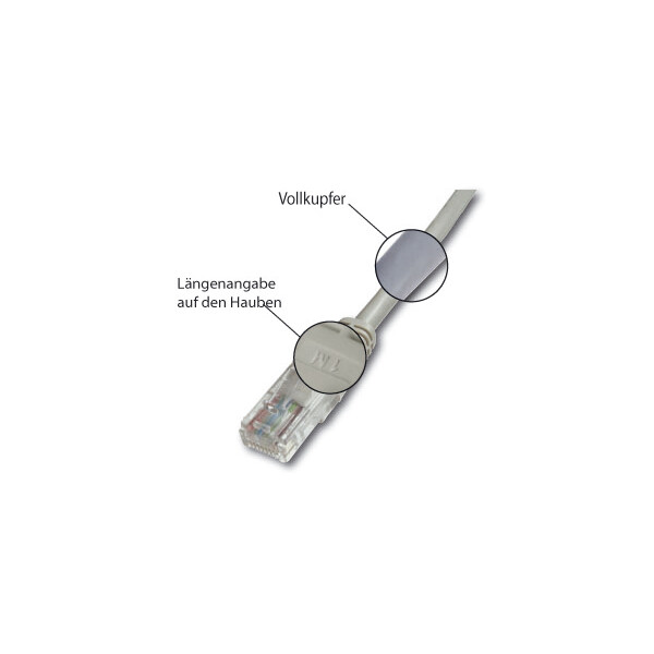 DIGITUS Patchkabel Premium, Kat. 5e, SF UTP, 7,0 m, grau