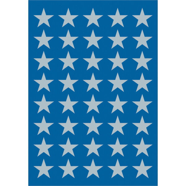 HERMA Weihnachts-Sticker DECOR "Sterne", 13 mm, silber