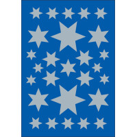 HERMA Weihnachts-Sticker DECOR "Sterne", 13 mm, silber