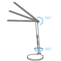 magnetoplan LED Tischleuchte Strato, mit Standfuß,...