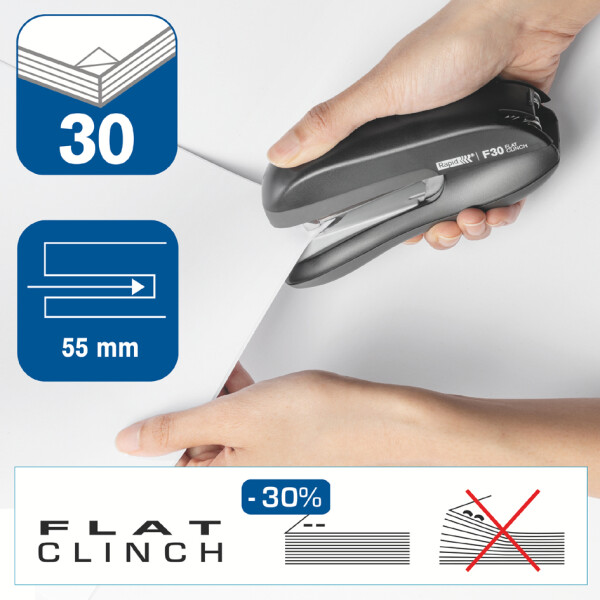 Rapid Flachheftgerät F30, schwarz