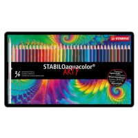 STABILO Aquarell-Buntstift aquacolor ARTY, 36er Metalletui