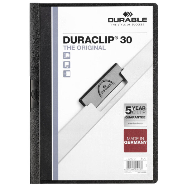 DURABLE Klemmhefter DURACLIP ORIGINAL 30, DIN A4, grau