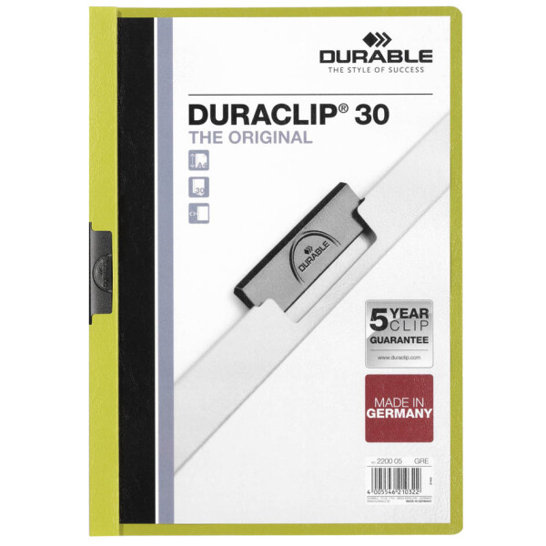 DURABLE Klemmhefter DURACLIP ORIGINAL 30, DIN A4, grau