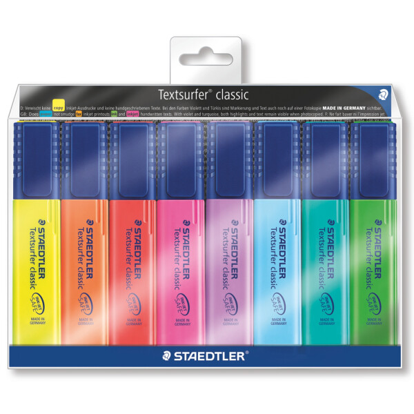 STAEDTLER Textmarker "Textsurfer classic", 8er Etui